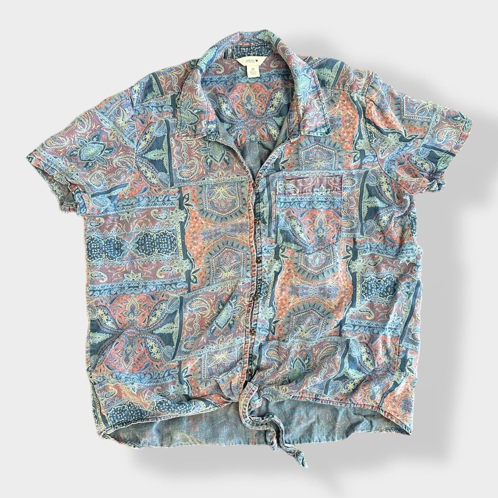Intro Paisley Floral Byo Front Top Size M